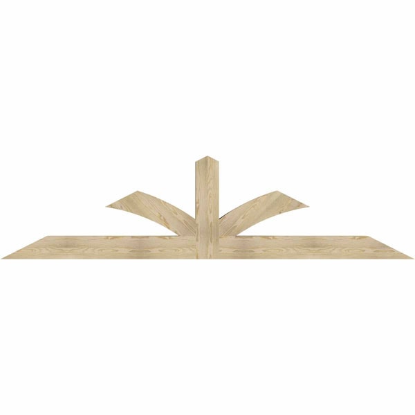 Ekena Millwork Richland Rough Sawn Timber Gable Bracket, Douglas Fir, 108"W x 27"H x 6"D x 6"F, 6/12 Pitch GBW108X27X0606RIC00RDF - main